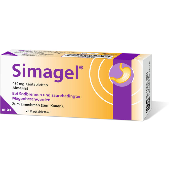 Simagel 430 mg Kautabletten, 20 St KTA