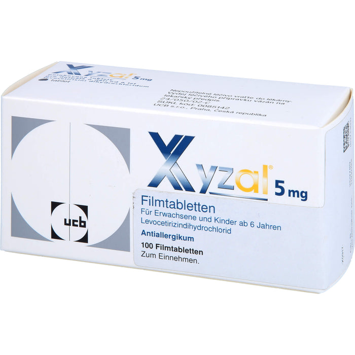 XYZALL 5 mg Filmtabletten Antiallergikum, 100 pc Tablettes