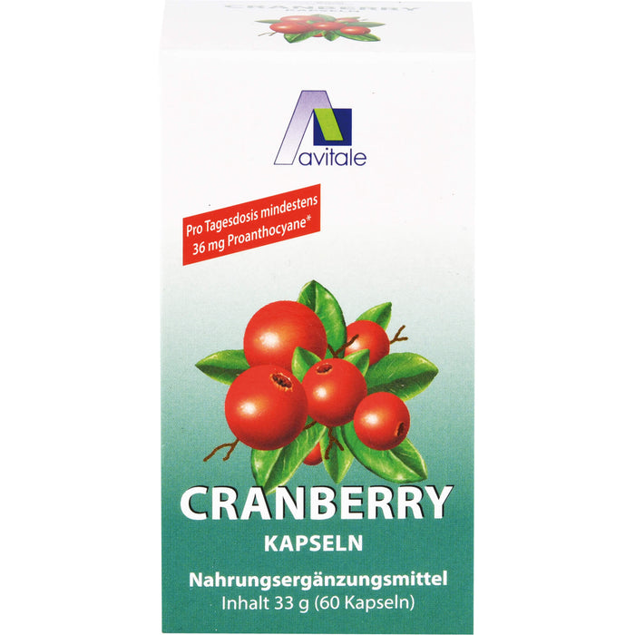 Avitale Cranberry Kapseln 400mg, 60 pc Capsules