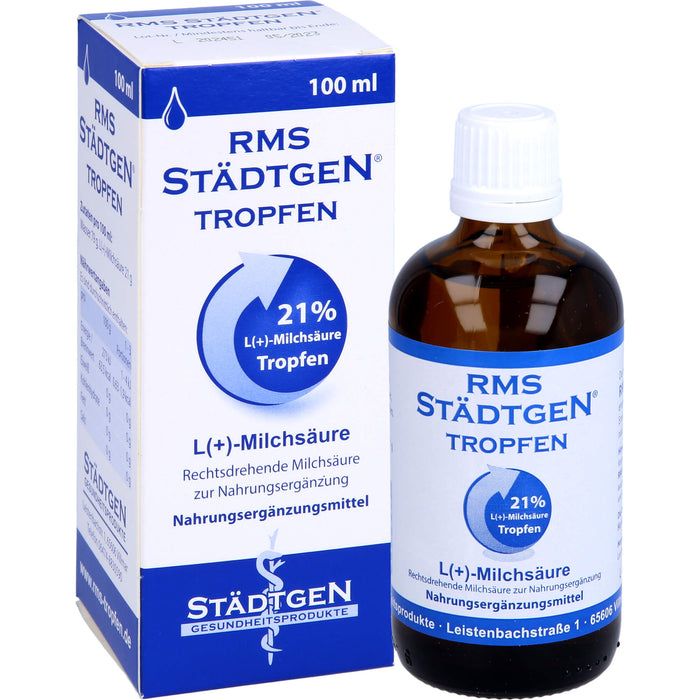 RMS STÄDTGEN Tropfen L(+)-Milchsäure, 100 ml Solution