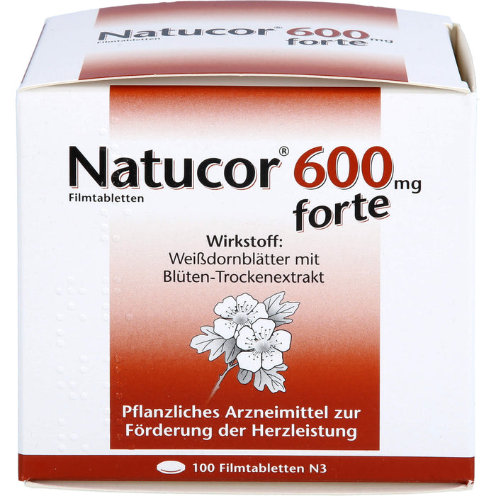 Natucor 600 mg forte Filmtabletten zur Förderung der Herzleistung, 100 pcs. Tablets