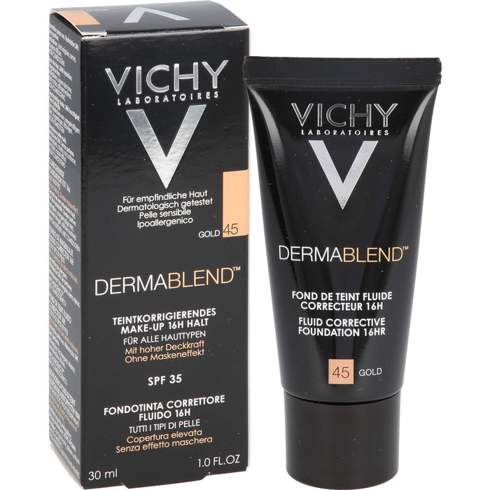 VICHY Dermablend teintkorrigierendes Make-up 16 h halt 45, 30 ml Solution