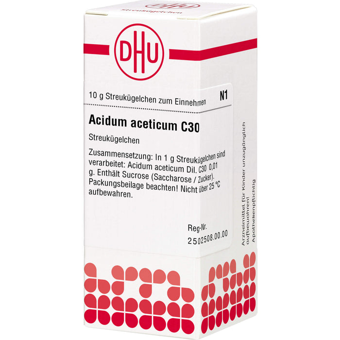 DHU Acidum aceticum C30 Streukügelchen, 10 g Globuli