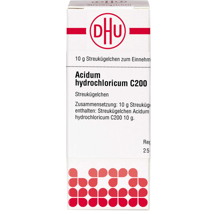 DHU Acidum hydrochloricum C200 Streukügelchen, 10 g Globuli