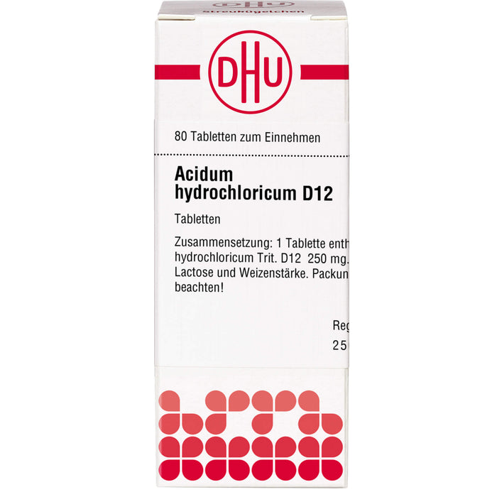 DHU Acidum hydrochloricum D12 Tabletten, 80 St. Tabletten