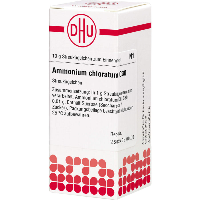 DHU Ammonium chloratum C 30 Streukügelchen, 10 g Globules