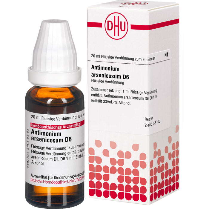 Antimonium arsenicosum D6 DHU Dilution, 20 ml Lösung