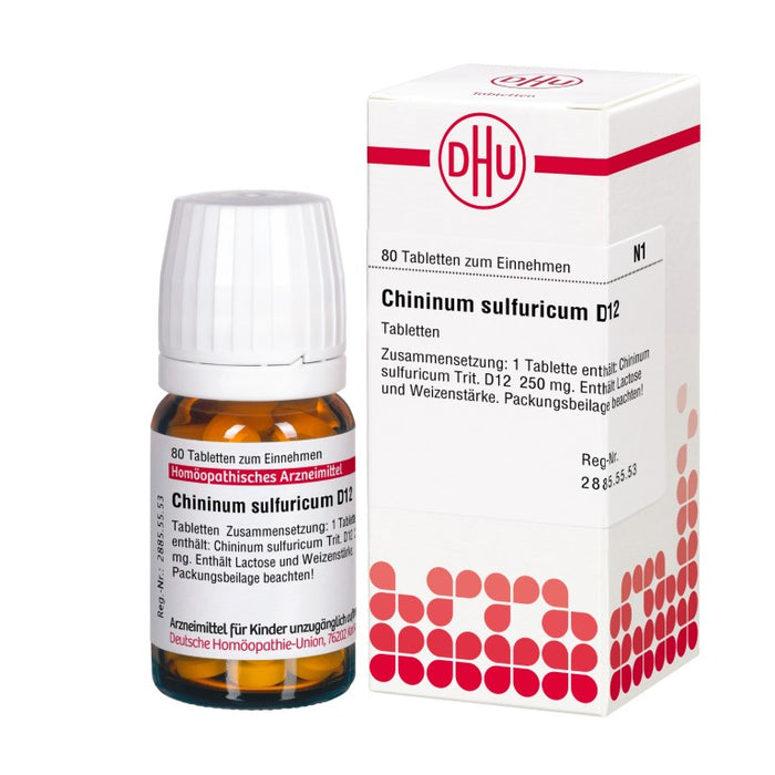 DHU Chininum sulfuricum D12 Tabletten, 80 pcs. Tablets