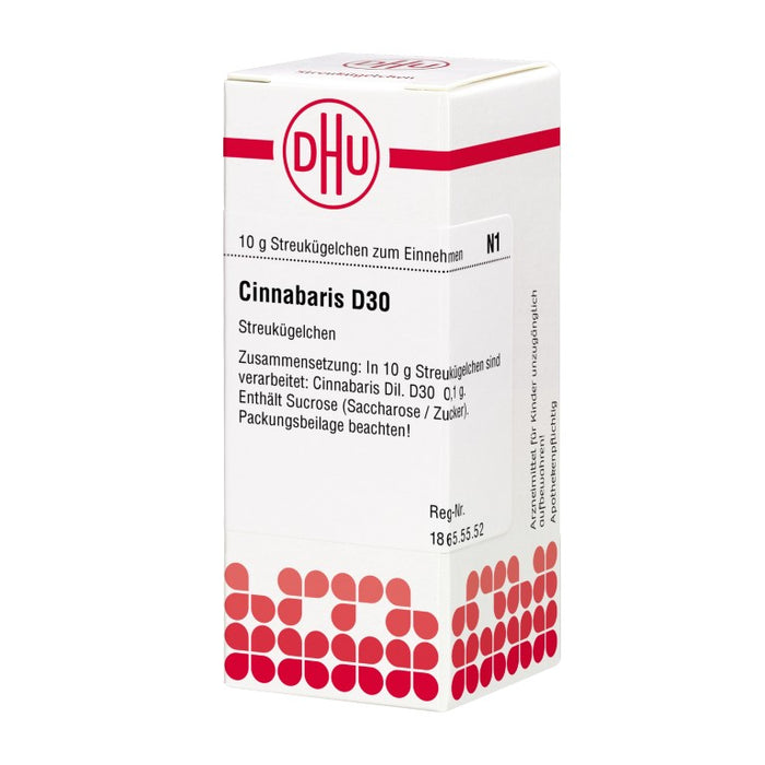 DHU Cinnabaris D30 Streukügelchen, 10 g Globules