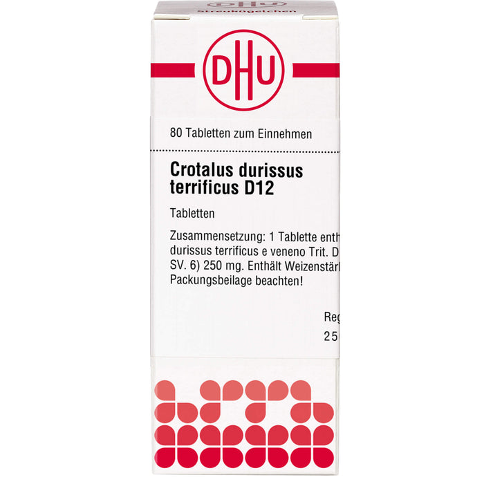 Crotalus durissus terrificus D12 DHU Tabletten, 80 St. Tabletten