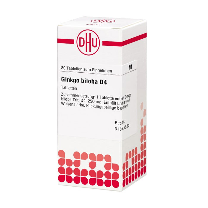 Ginkgo biloba D4 DHU Tabletten, 80 St. Tabletten