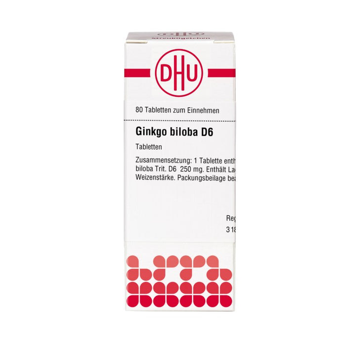 DHU Ginkgo biloba D6 Tabletten, 80 pcs. Tablets