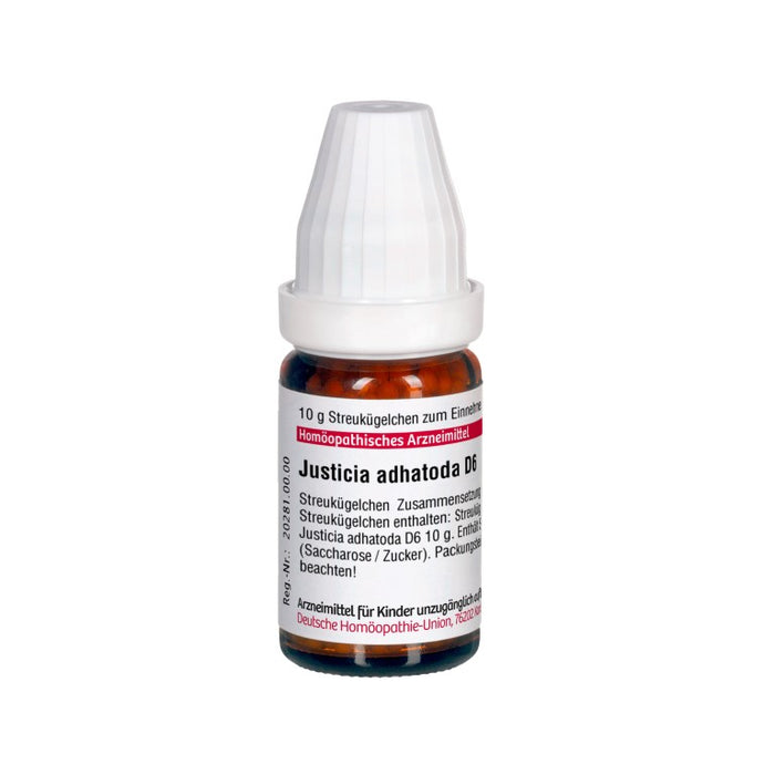 DHU Justicia adhatoda D 6 Streukügelchen, 10 g Globules