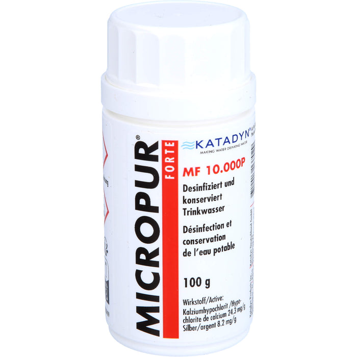 MICROPUR Forte MF 10.000P desinfiziert und konserviert Trinkwasser, 100 g Powder