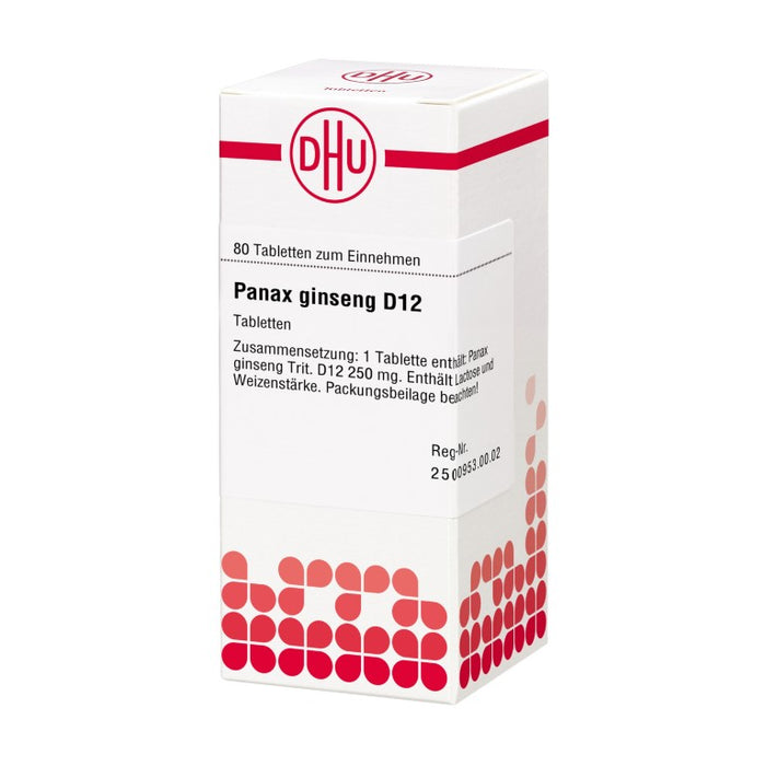 Panax ginseng D12 DHU Tabletten, 80 St. Tabletten