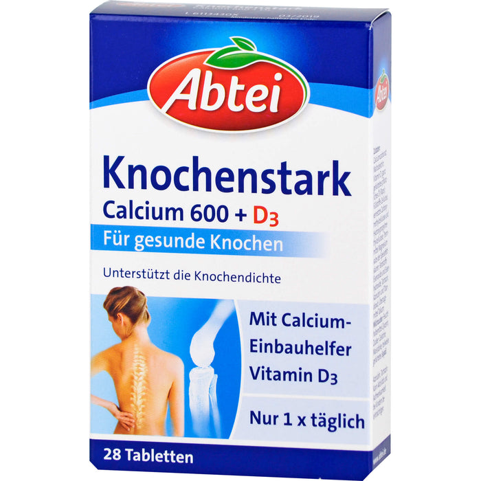 Abtei Knochenstark Calcium 600 + D3 Tabletten, 28 pc Tablettes