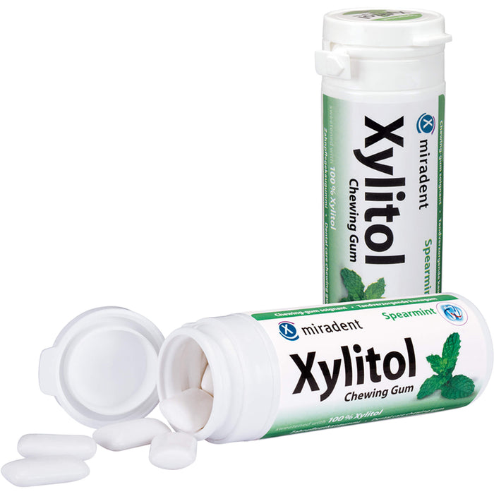 miradent Xylitol Kaugummi Spearmint, 30 pcs. Chewing gum