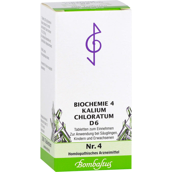 Biochemie 4 Kalium chloratum Bombastus D6 Tbl., 200 St TAB