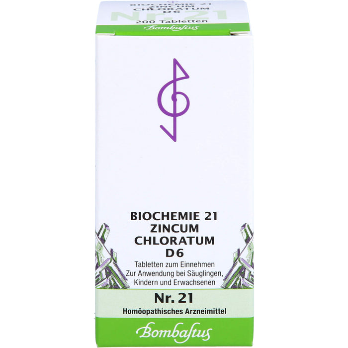 Biochemie 21 Zincum chloratum Bombastus D6 Tbl., 200 St TAB