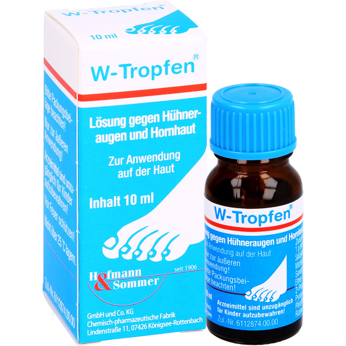 W-Tropfen gegen Hühneraugen und Hornhaut, 10 ml Lösung