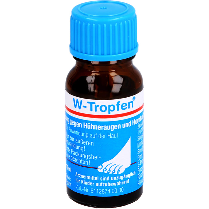 W-Tropfen gegen Hühneraugen und Hornhaut, 10 ml Lösung