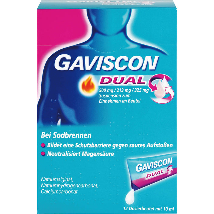 GAVSICON Dual Suspension bei Sodbrennen, 12 pcs. Sachets