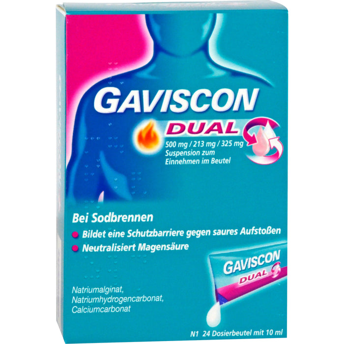 GAVSICON Dual Suspension bei Sodbrennen, 24 St. Beutel