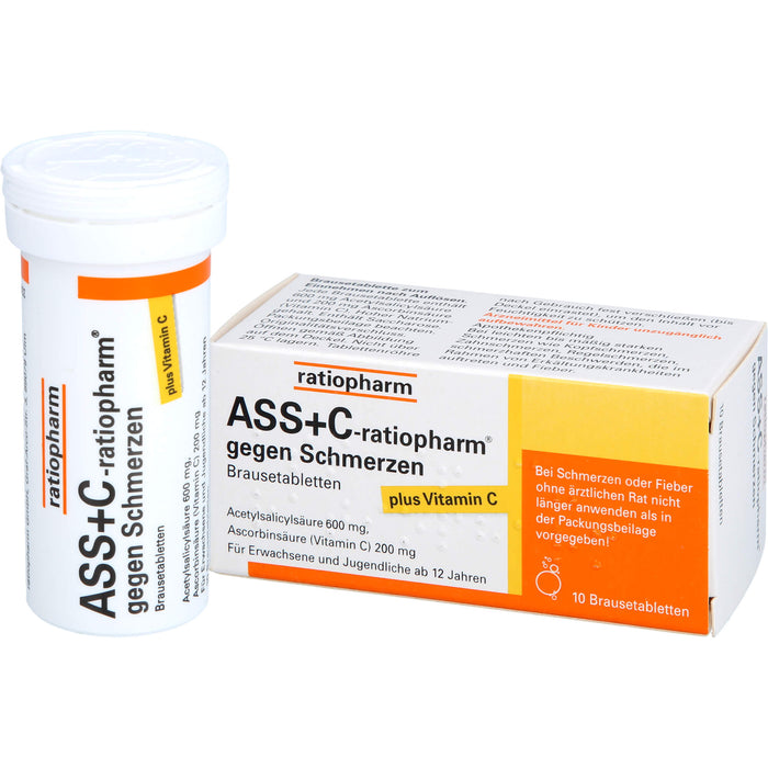 ASS + C-ratiopharm gegen Schmerzen Brausetabletten, 10 St. Tabletten