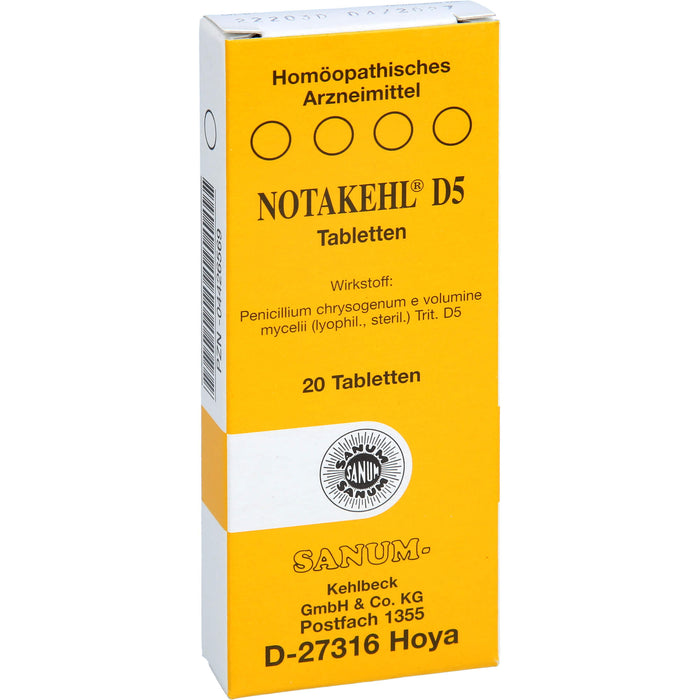 NOTAKEHL D5 Tabletten, 20 St. Tabletten