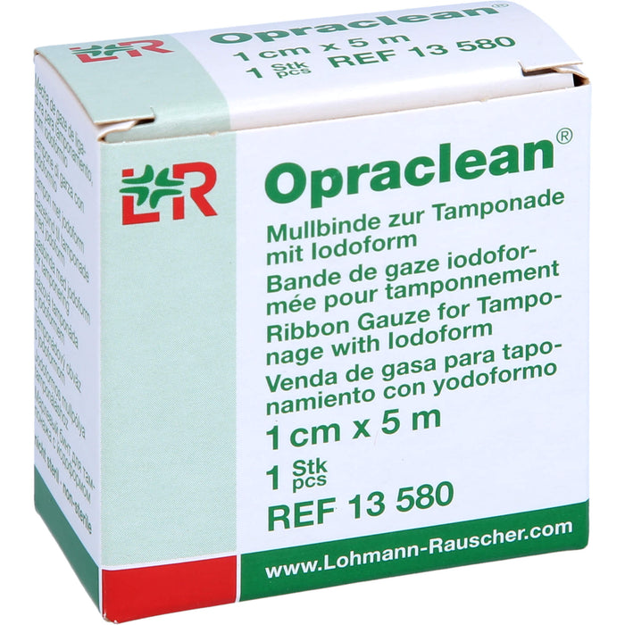 Opraclean Mullbinde zur Tamponade mit Jodoform 1 cm x 5 m, 1 pc Tamponnades