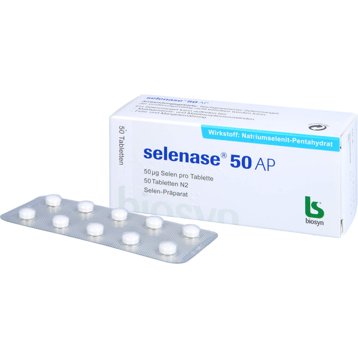 selenase 50 AP Tabletten bei nachgewiesenem Selenmangel, 50 St. Tabletten