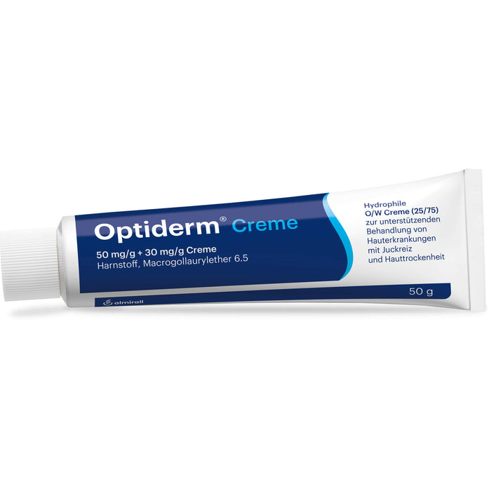 Optiderm Creme bei Hauterkrankungen mit Juckreiz und Hauttrockenheit, 50 g Crème