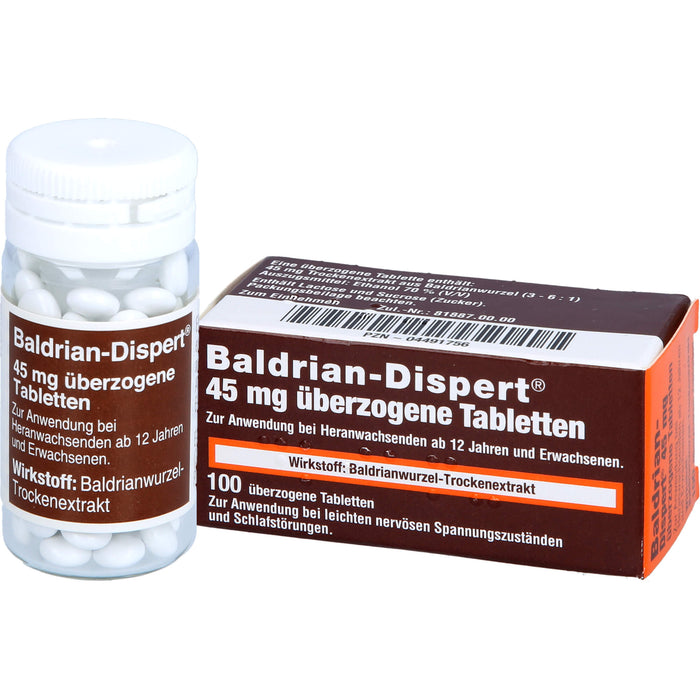 Baldrian-Dispert 45 mg überzogene Tabletten, 100 pc Tablettes