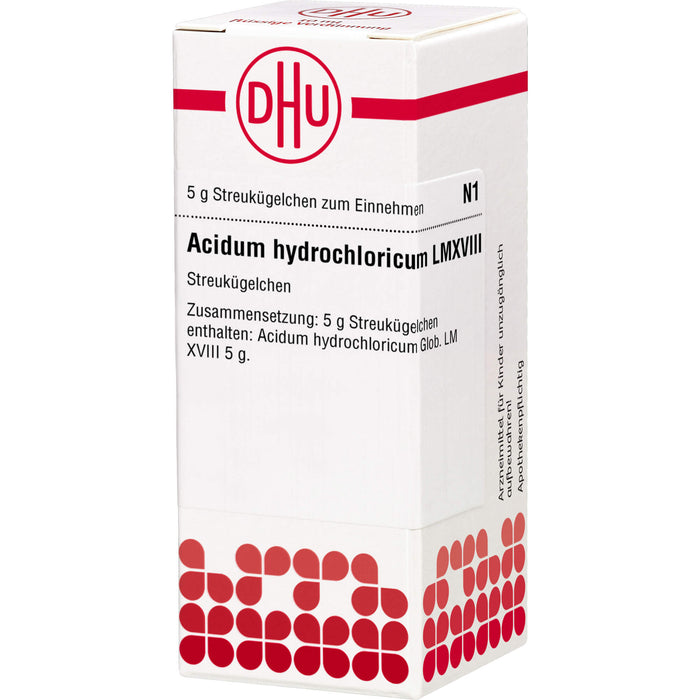 DHU Acidum hydrochloricum LM XVIII Streukügelchen, 5 g Globules