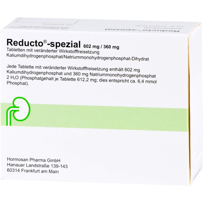 Reducto spezial 602 mg/360 mg Tabletten bei Phosphatmangel und Nierensteinleiden, 100 pc Tablettes