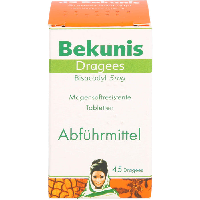 Bekunis Dragees Bisacodyl 5 mg Abführmittel, 45 pc Tablettes