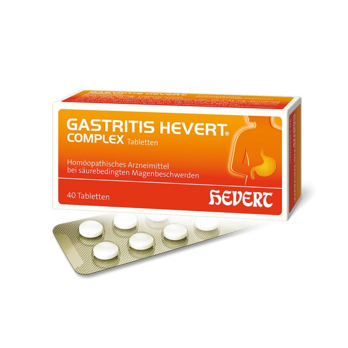 Gastritis Hevert complex bei säurebedingten Magenbeschwerden, 40 St. Tabletten