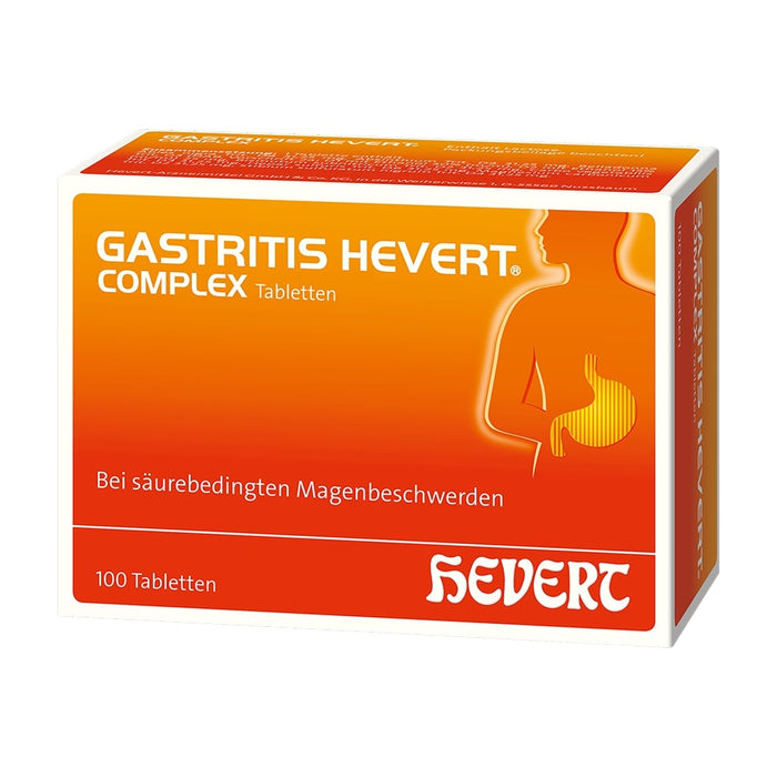 Gastritis Hevert complex bei säurebedingten Magenbeschwerden, 100 St. Tabletten