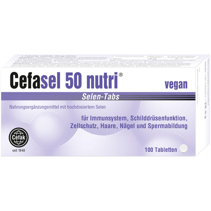 Cefasel 50 nutri Selen-TABS, 100 St TAB