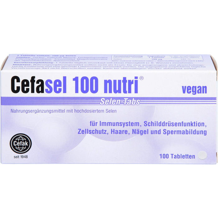 Cefasel 100 nutri Selen-Tabs Tabletten, 100 pcs. Tablets