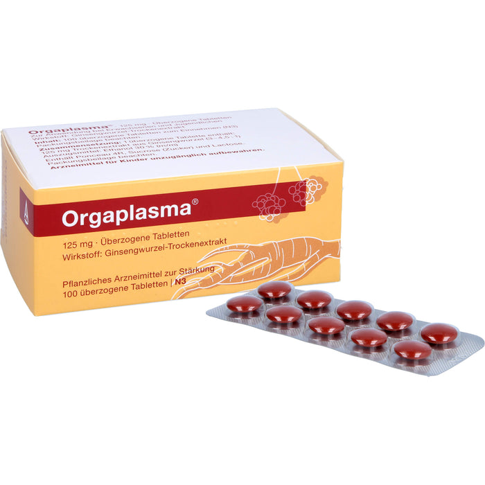 Orgaplasma, 125 mg, Überzogene Tabletten, 100 St. Tabletten