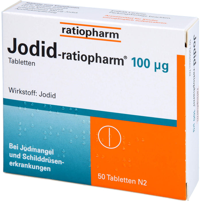 Jodid-ratiopharm 100 µg Tabletten bei Jodmangel, 50 St. Tabletten