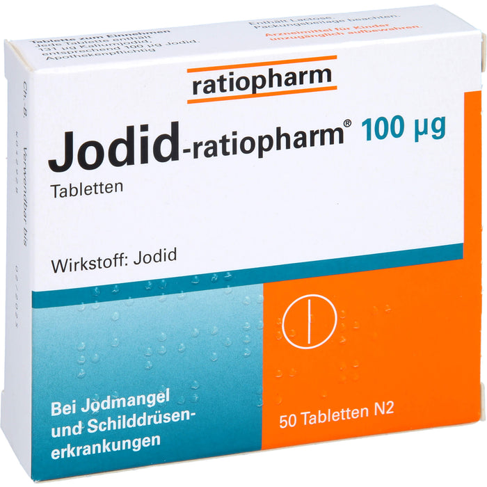 Jodid-ratiopharm 100 µg Tabletten bei Jodmangel, 50 pc Tablettes