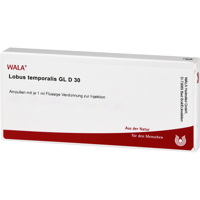 WALA Lobus temporalis GL D30 flüssige Verdünnung, 10 pc Ampoules