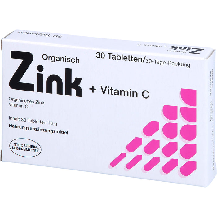 STROSCHEIN Zink organisch + Vitamin C Tabletten, 30 pcs. Tablets