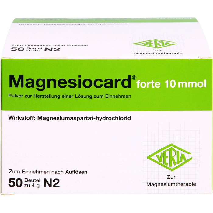 Magnesiocard forte 10 mmol Pulver zur Behandlung bei Magnesiummangel, 50 St. Beutel