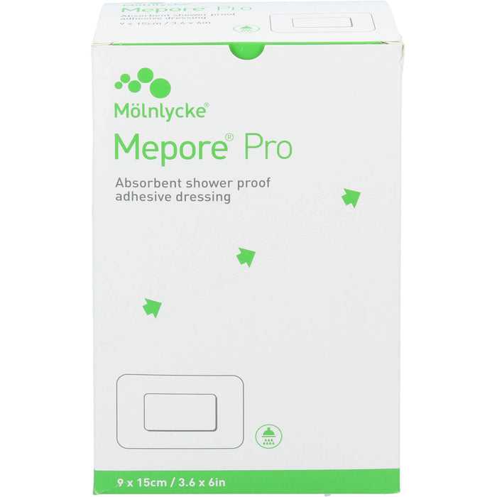 Mepore Pro Steril 9 x 15 cm wasserfester, selbstklebender Absorptionsverband als Keimbarriere für Viren und Bakterien, 40 pc Pansement