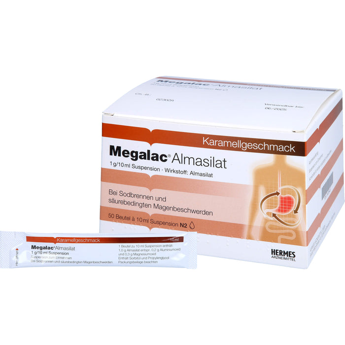 Megalac Almasilat 1 g/10 ml Suspension Beutel, 50X10 ml SUS