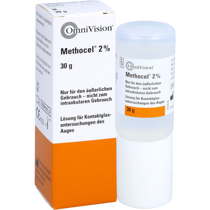 OmniVision Methocel 2% Lösung für Kontaktglasuntersuchungen des Auges, 30 g Solution