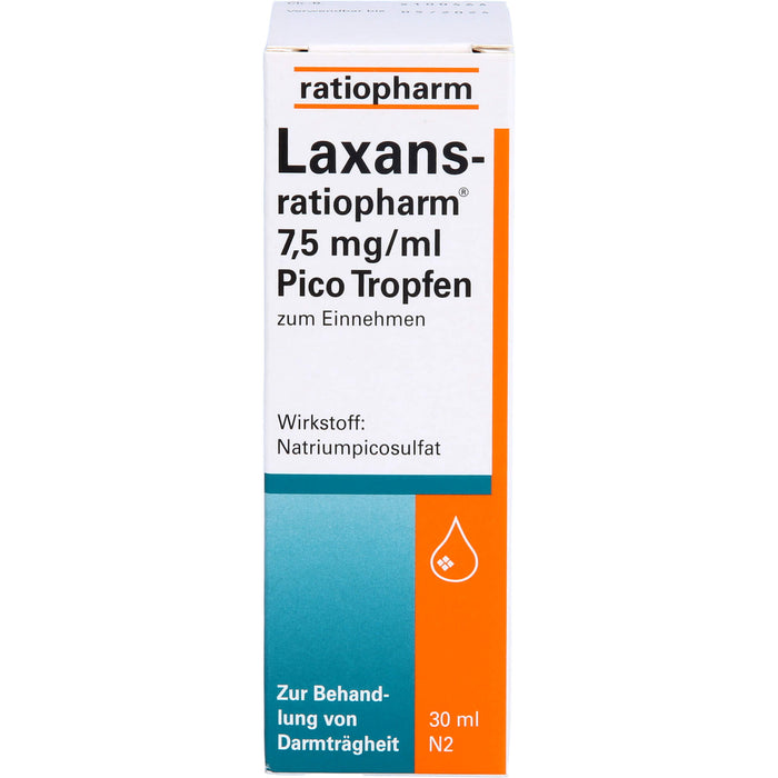 Laxans-ratiopharm 7,5 mg/ml Pico Tropfen zum Einnehmen, 30 ml Lösung